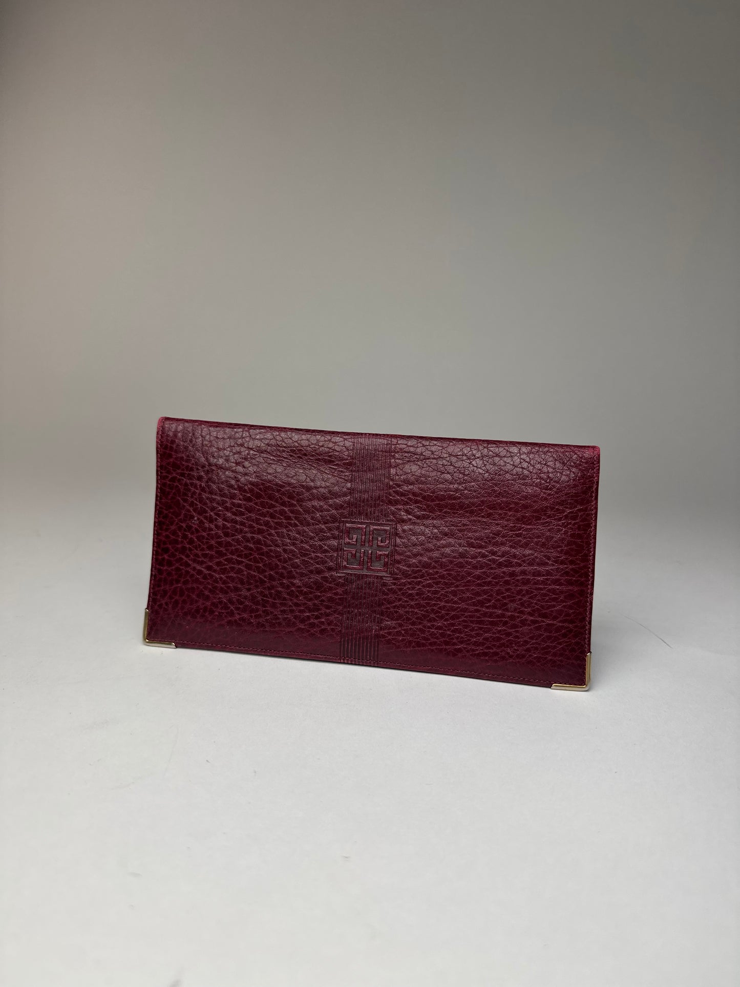 Vintage Givenchy Leather Card / ID Holder Purple