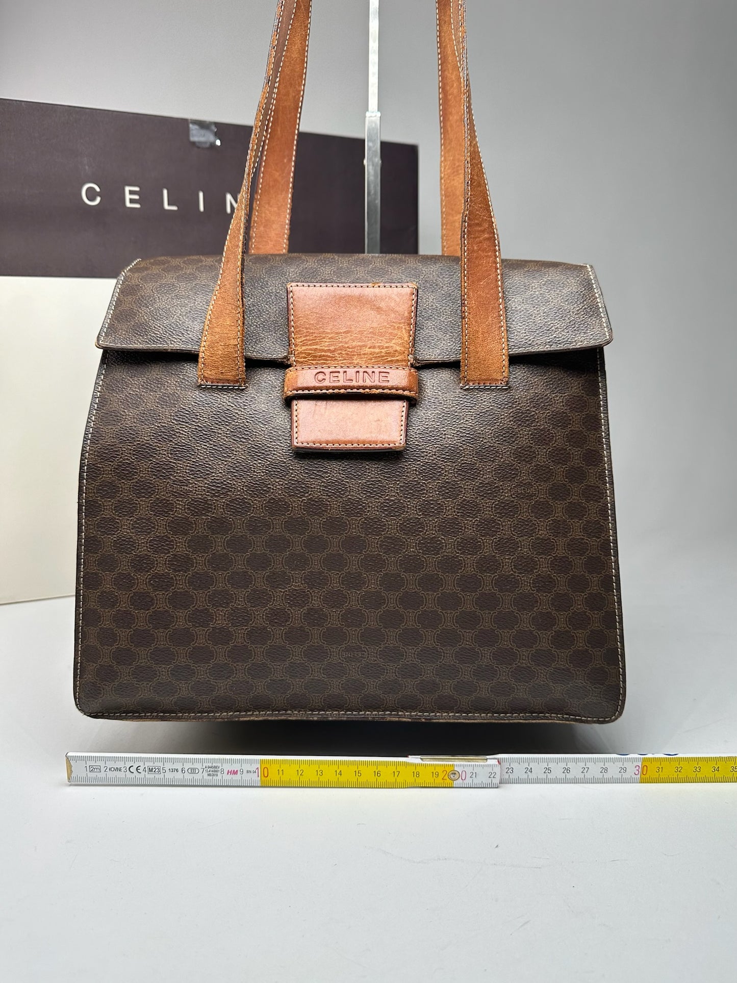 Vintage Celine Monogram Leather bag brown