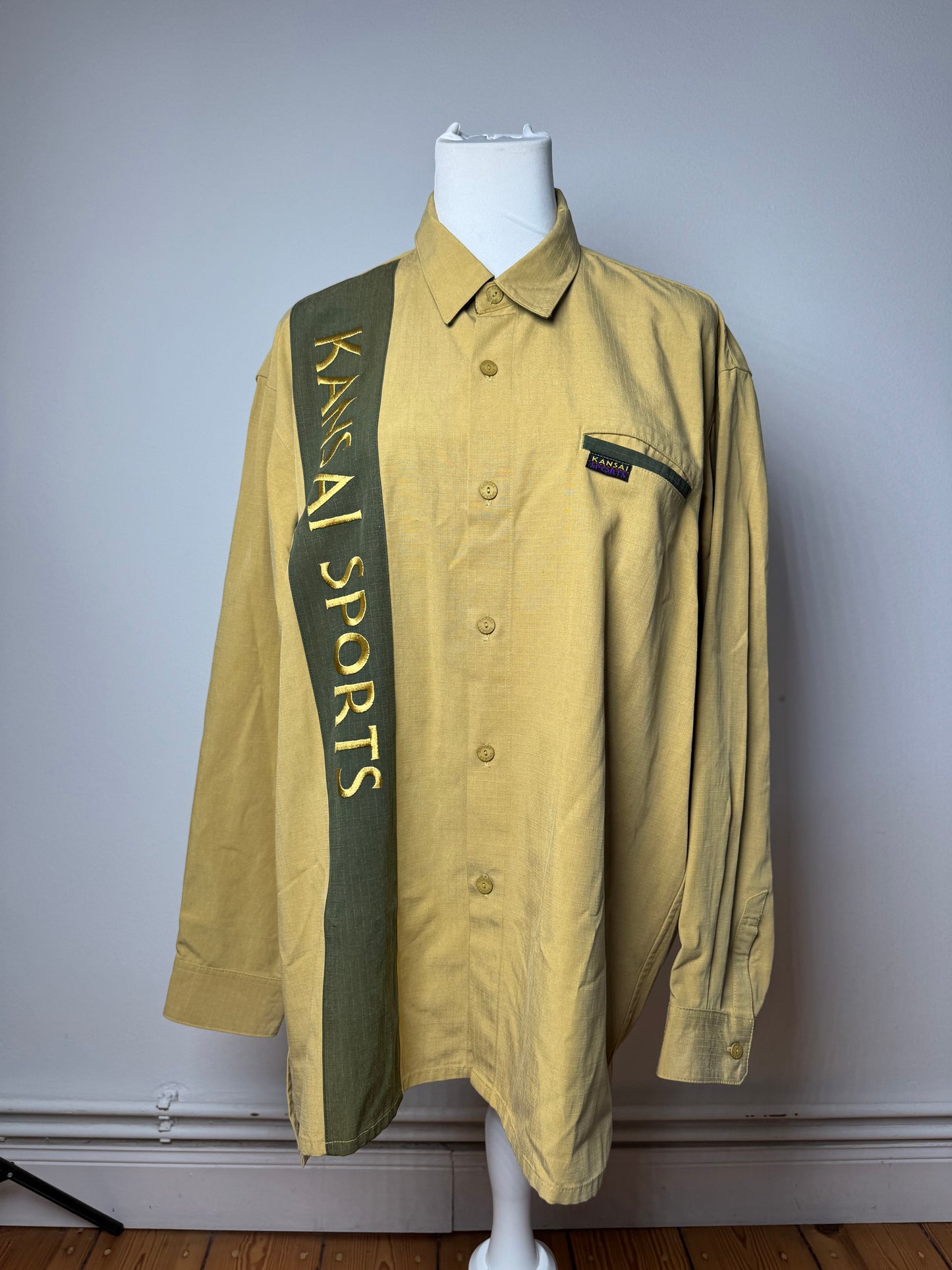 Vintage Kansai Yamamoto Shirt Yellow Black L