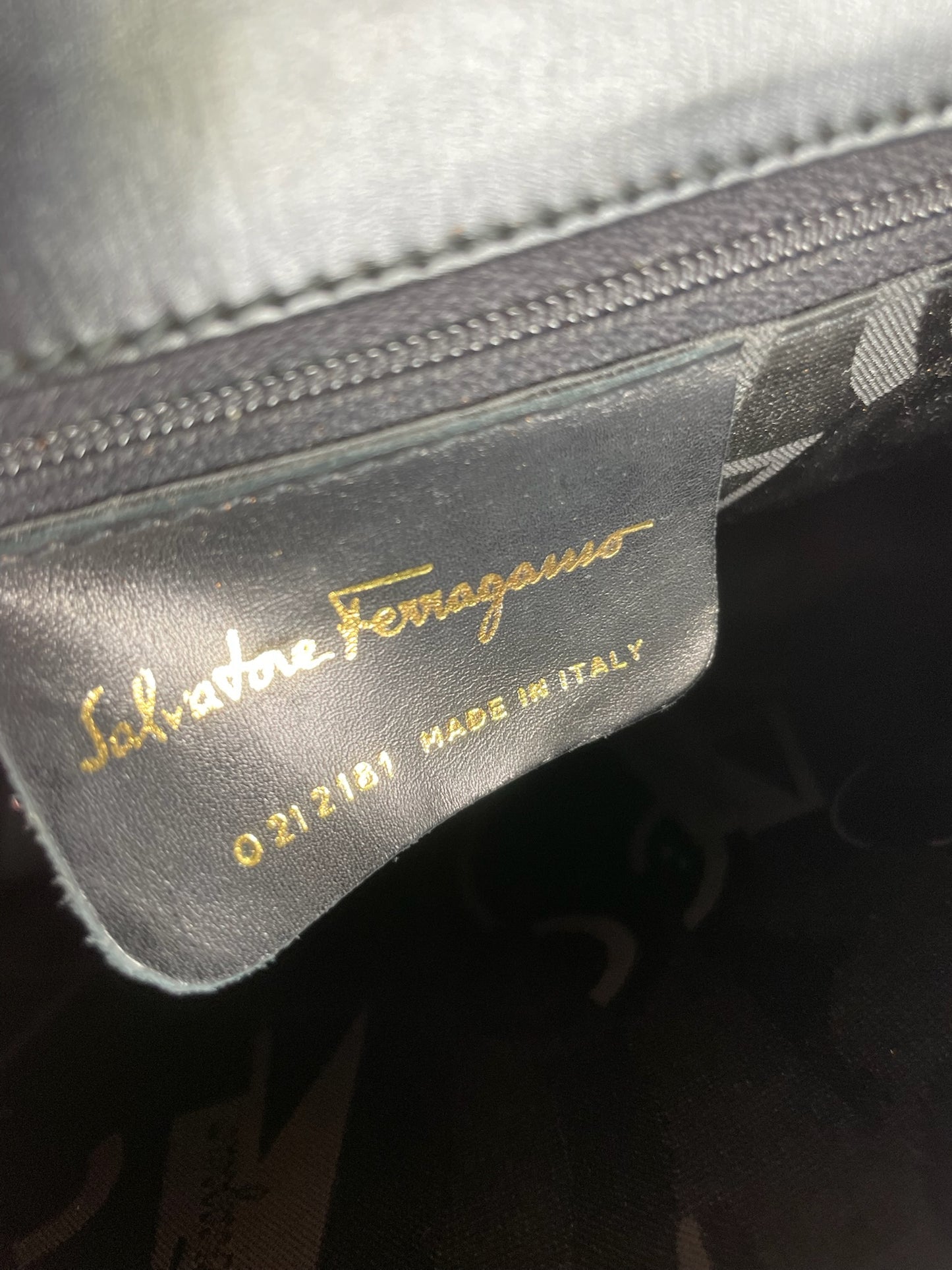 Vintage Salvatore Ferragamo Leather Handbag Black