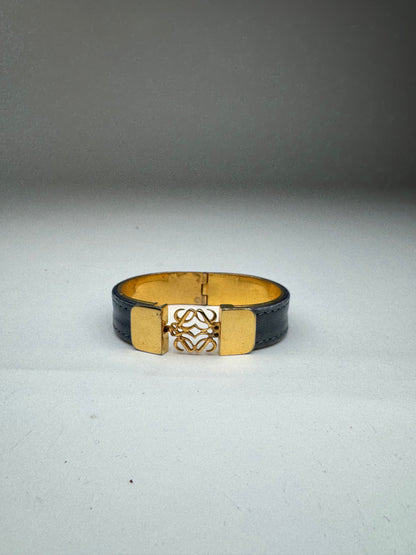 Bracelet Anagramme Loewe Vintage Bleu Doré