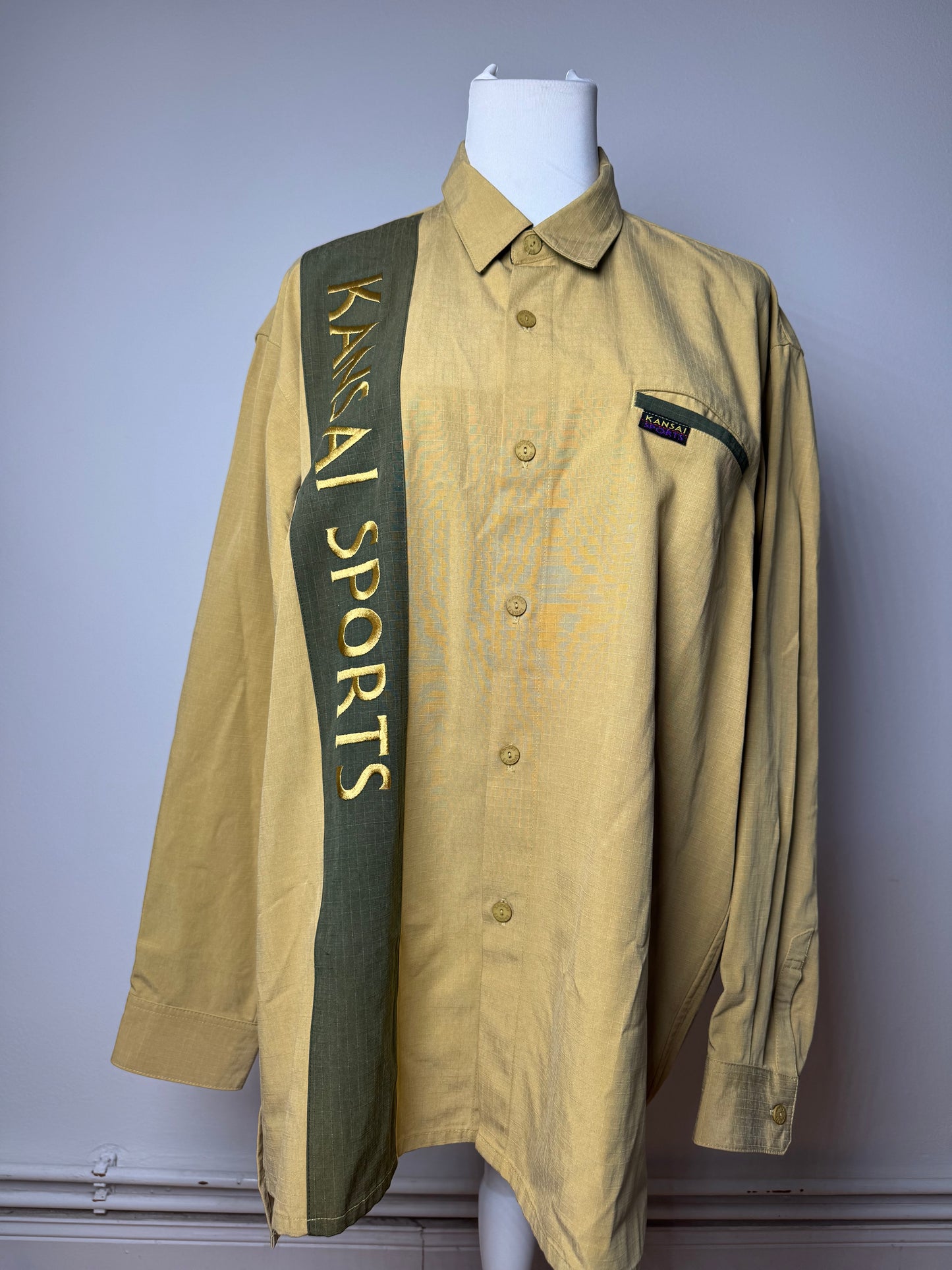 Vintage Kansai Yamamoto Shirt Yellow Black L