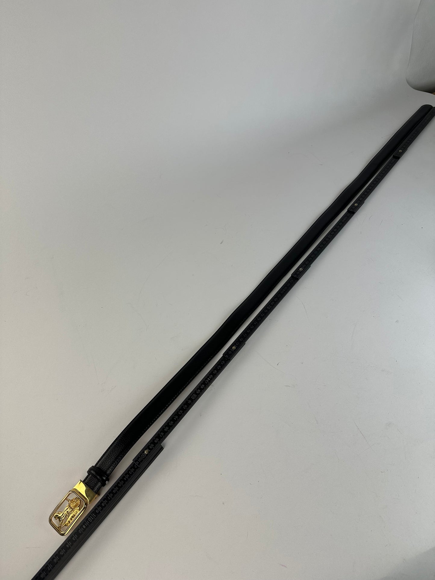Vintage Celine Leather Belt Black 107.5 cm
