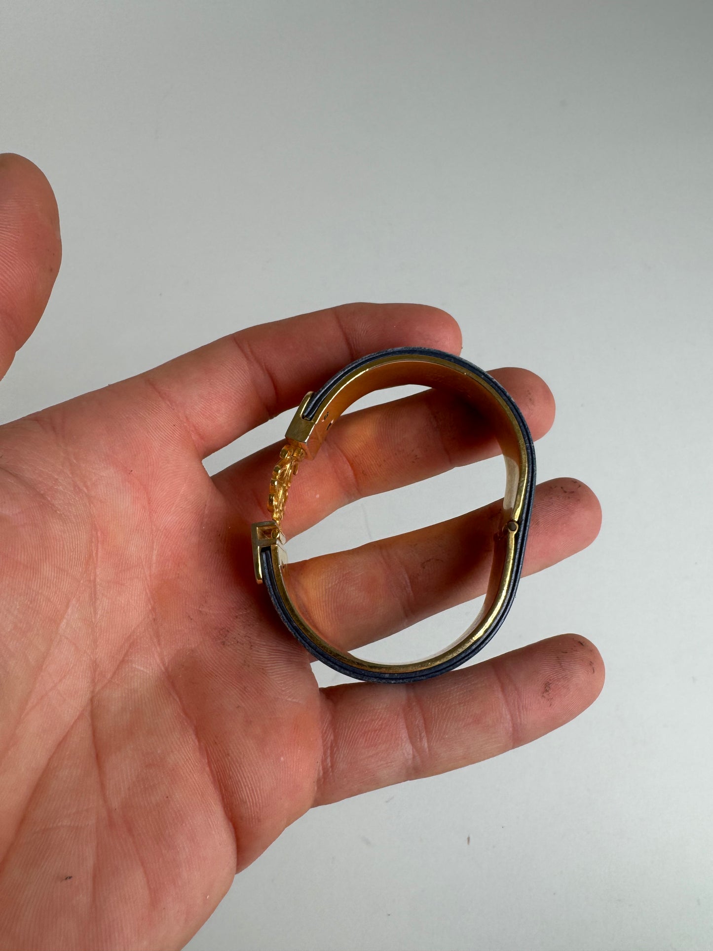 Bracelet Anagramme Loewe Vintage Bleu Doré