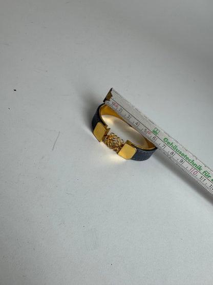 Bracelet Anagramme Loewe Vintage Bleu Doré