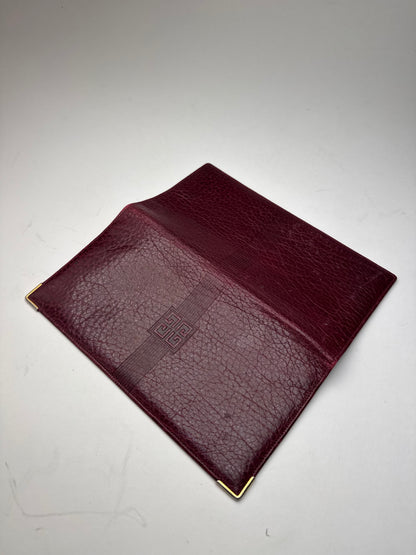 Vintage Givenchy Leather Card / ID Holder Purple