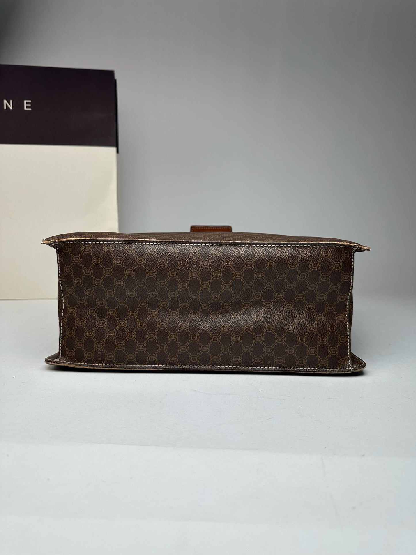 Vintage Celine Monogram Leather bag brown