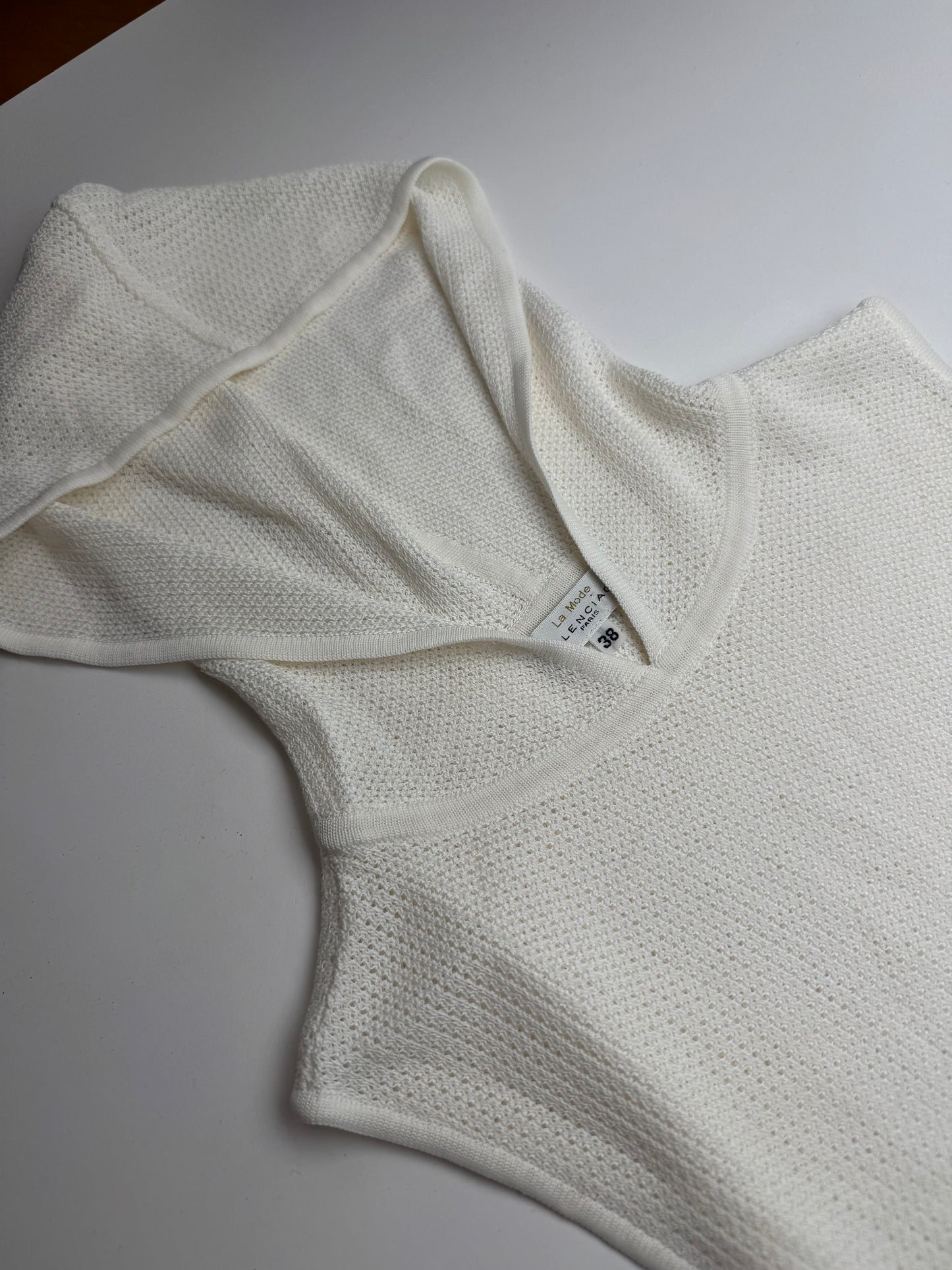 Vintage Balenciaga Hood Dress White 38/M