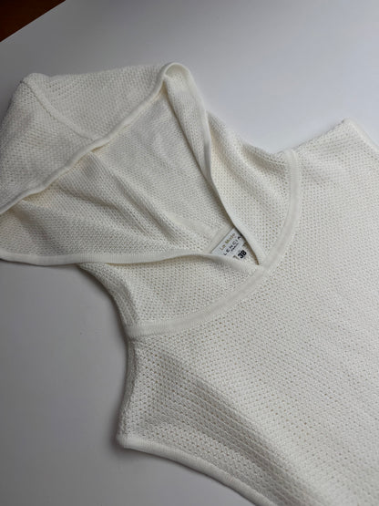 Vintage Balenciaga Hood Dress White 38/M