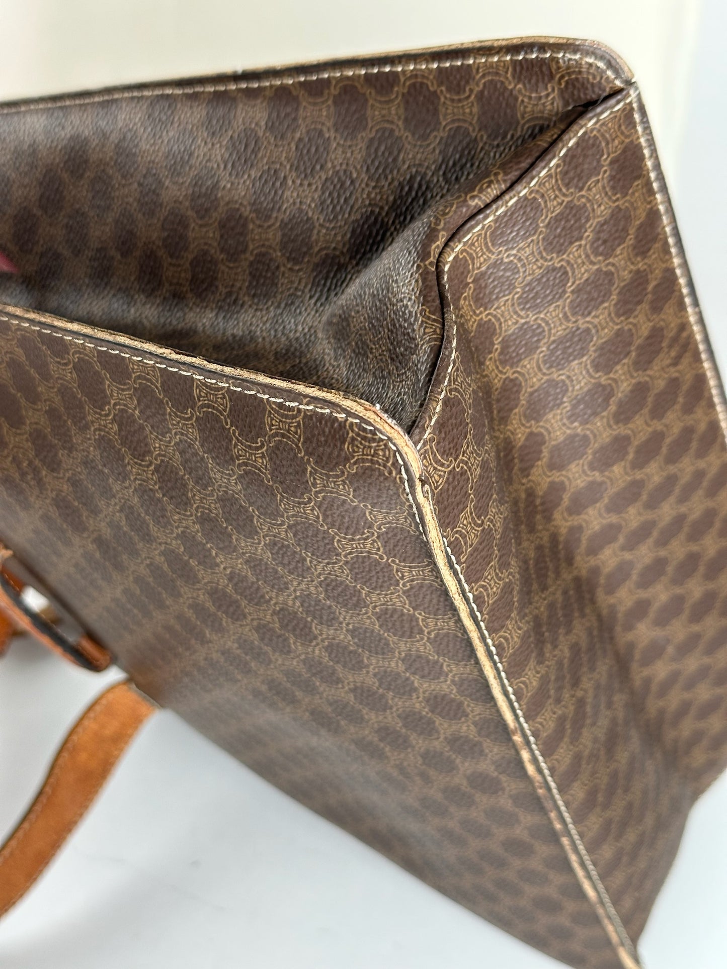 Vintage Celine Monogram Leather bag brown