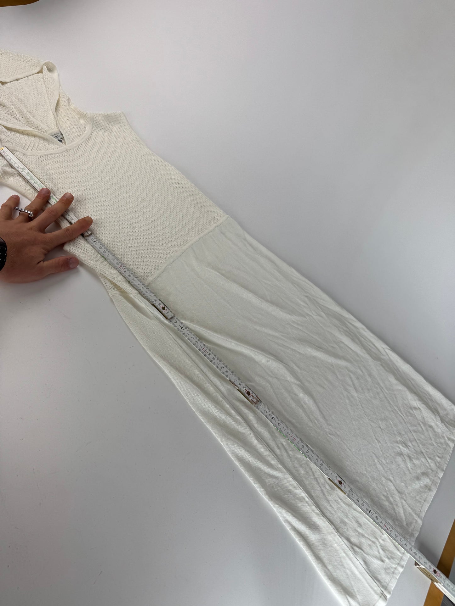 Vintage Balenciaga Hood Dress White 38/M