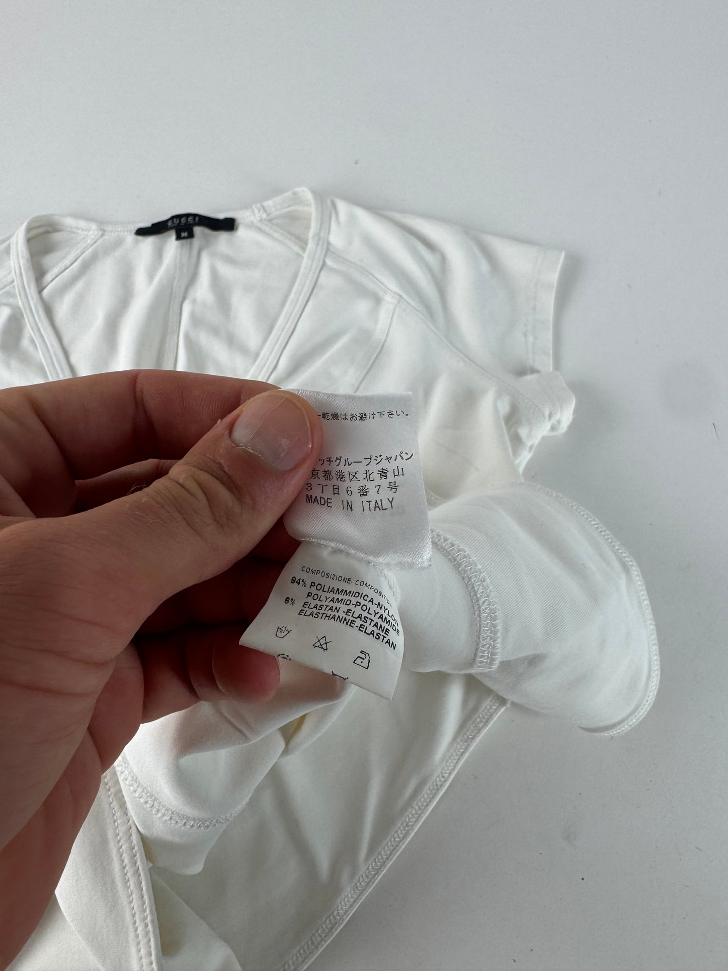 Vintage Gucci top polyester white 38/M