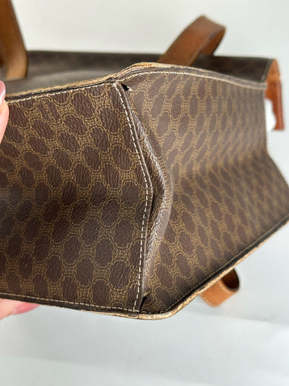 Vintage Celine Monogram Leather bag brown