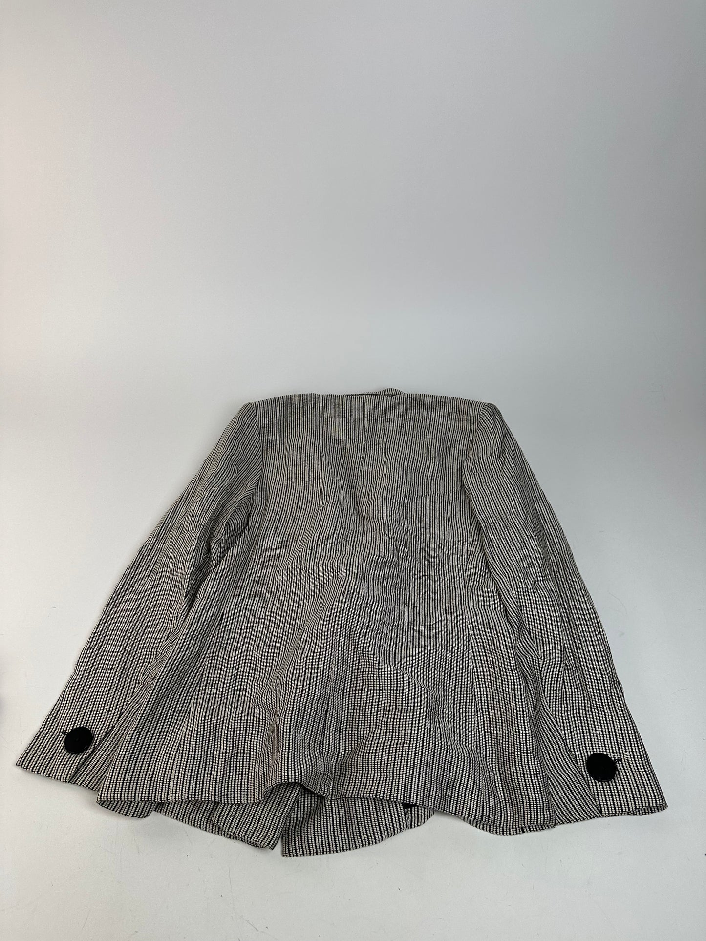 Vintage Yves Saint Laurent Wool Blazer / Short Coat Grey Black M