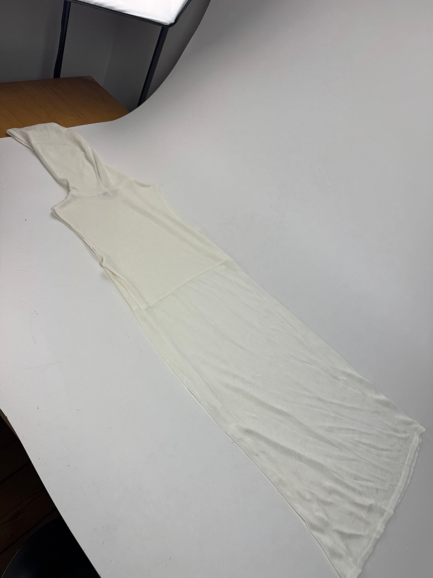 Vintage Balenciaga Hood Dress White 38/M