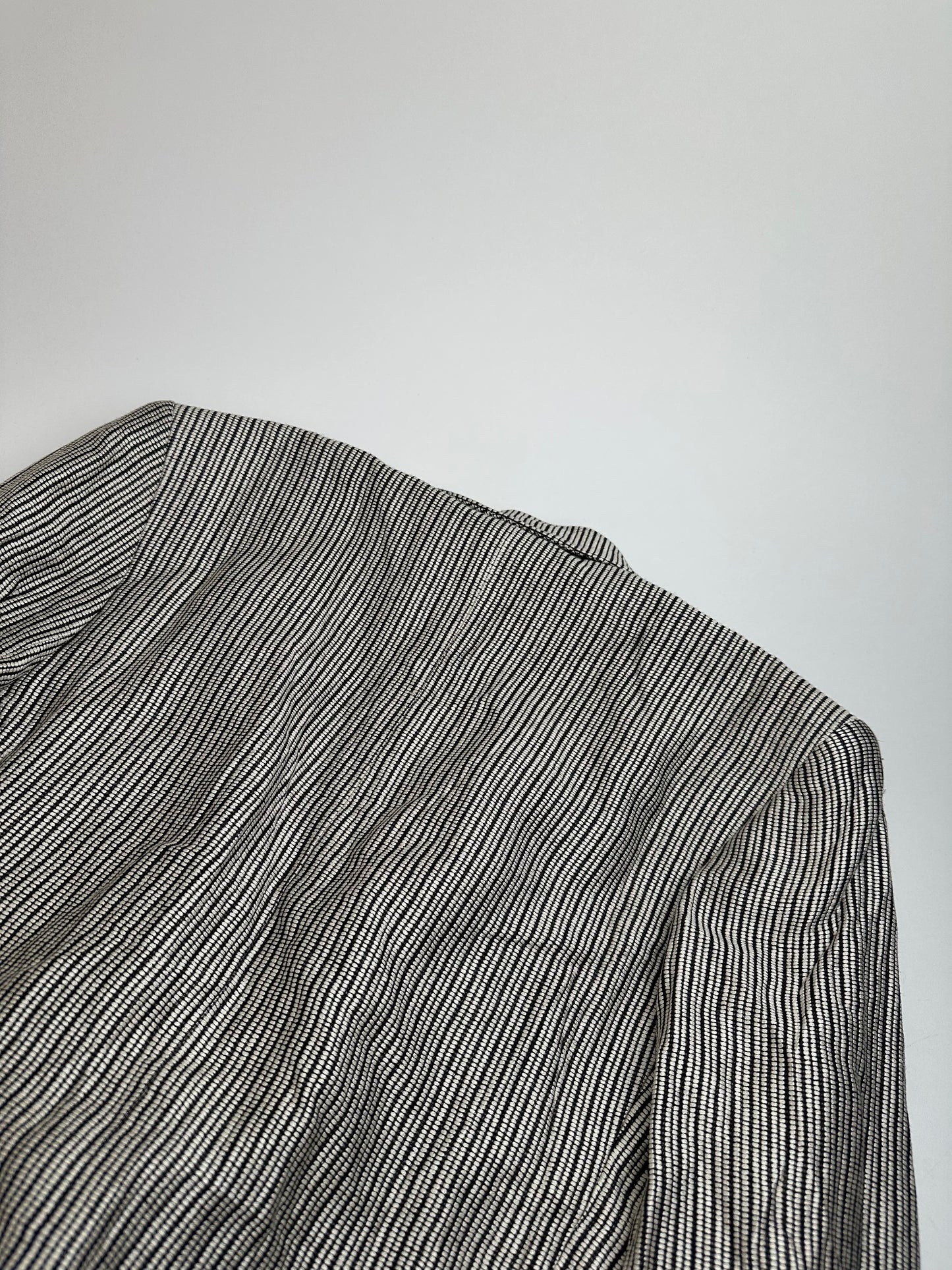Vintage Yves Saint Laurent Wool Blazer / Short Coat Grey Black M