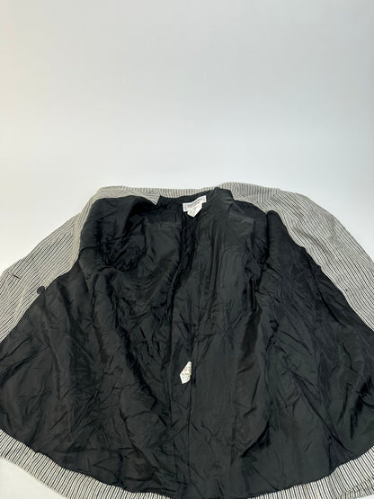 Vintage Yves Saint Laurent Wool Blazer / Short Coat Grey Black M