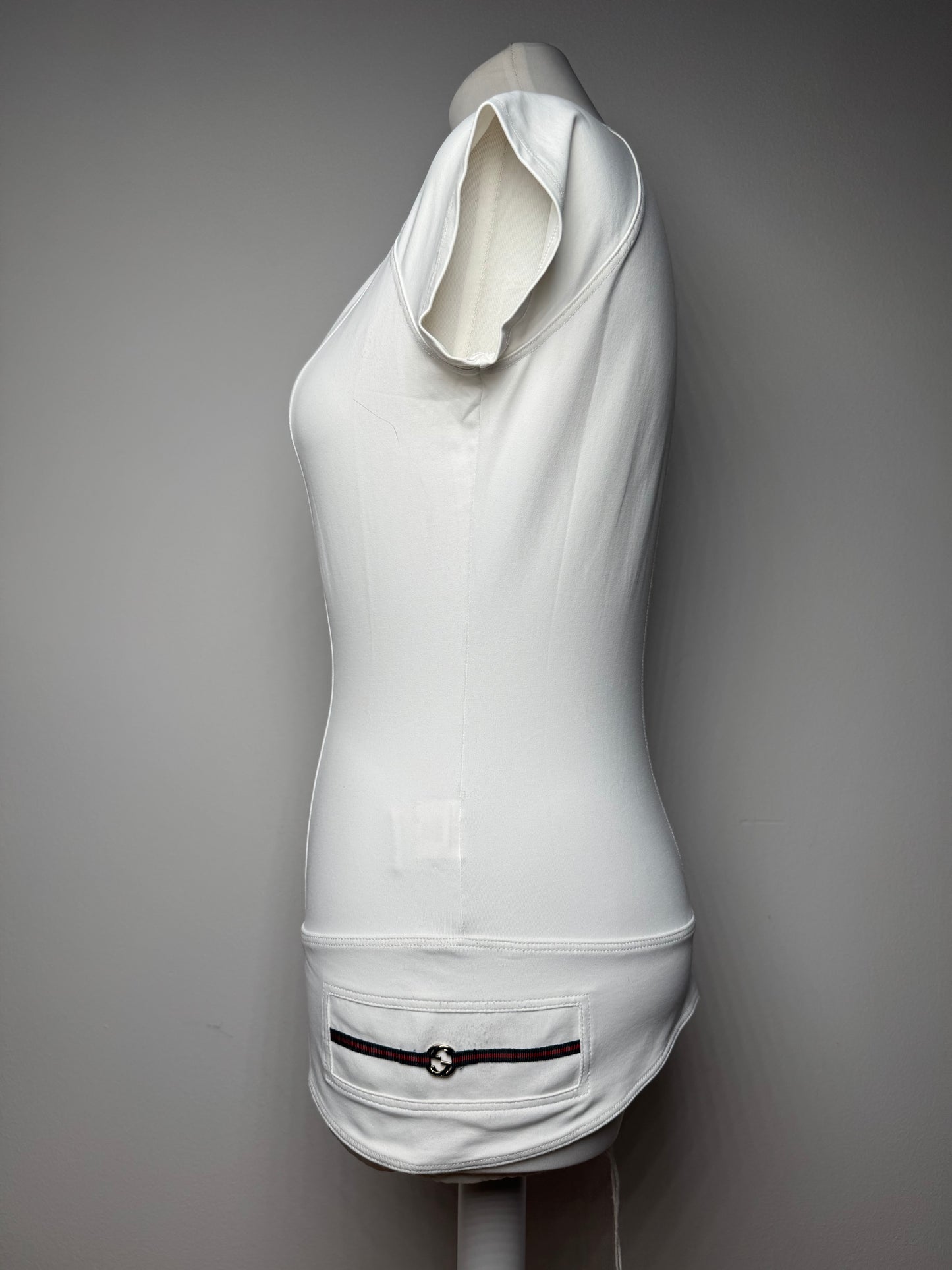 Vintage Gucci top polyester white 38/M