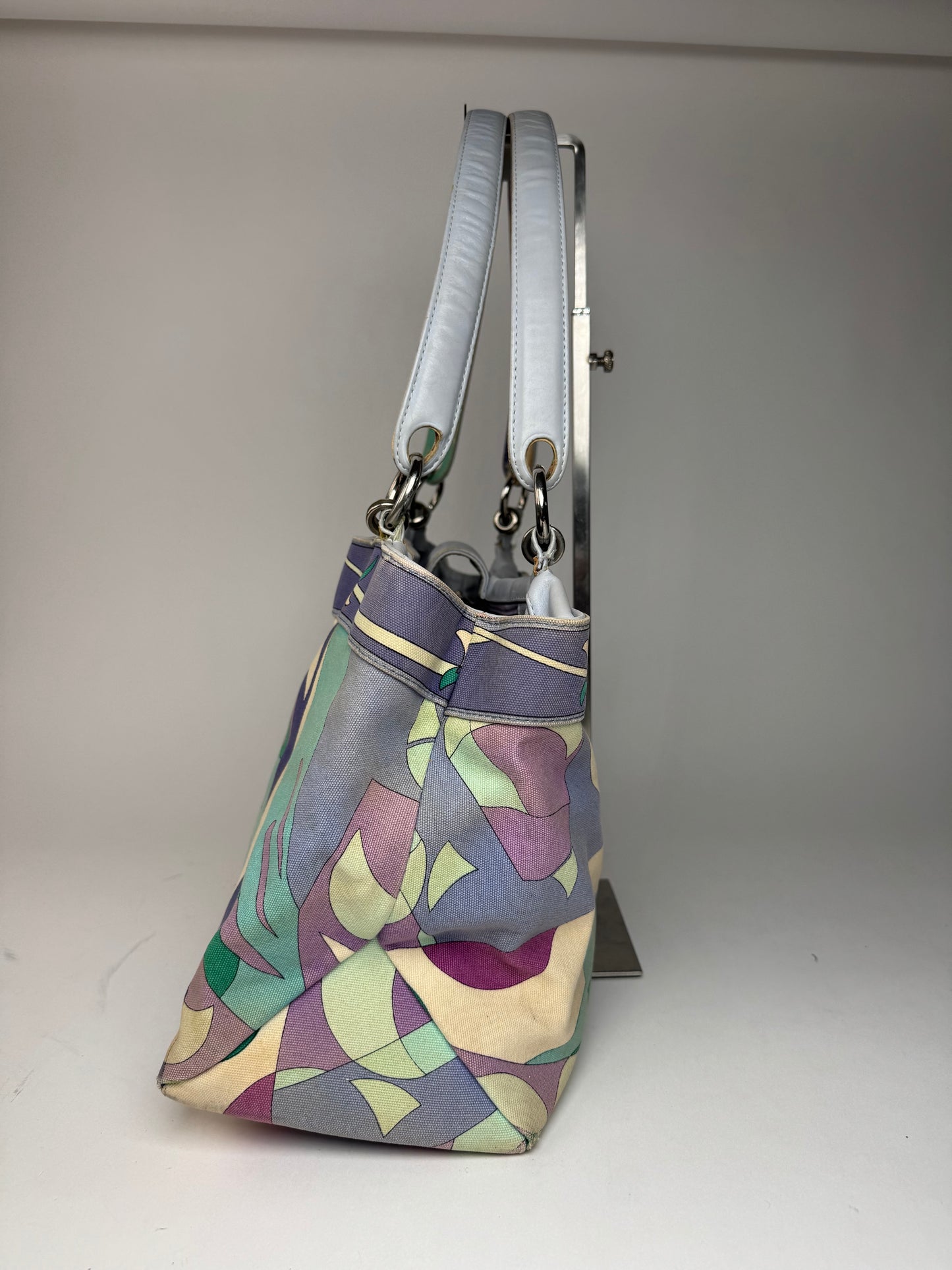 Vintage Emilio Pucci Blue Tone Abstract Handbag