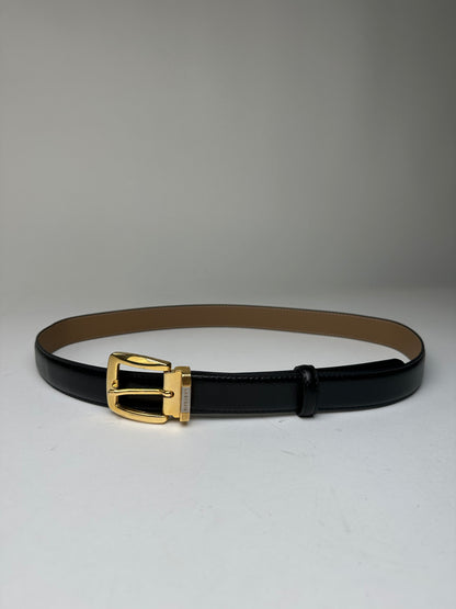 Vintage Givenchy Leather Belt Black 107.5 cm