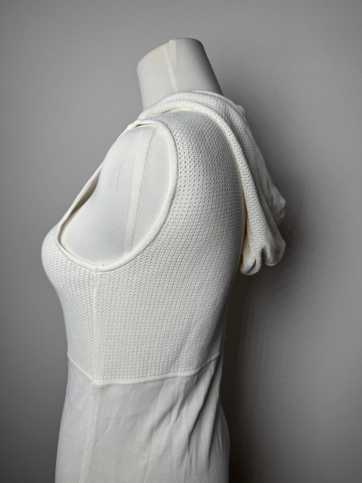Vintage Balenciaga Hood Dress White 38/M