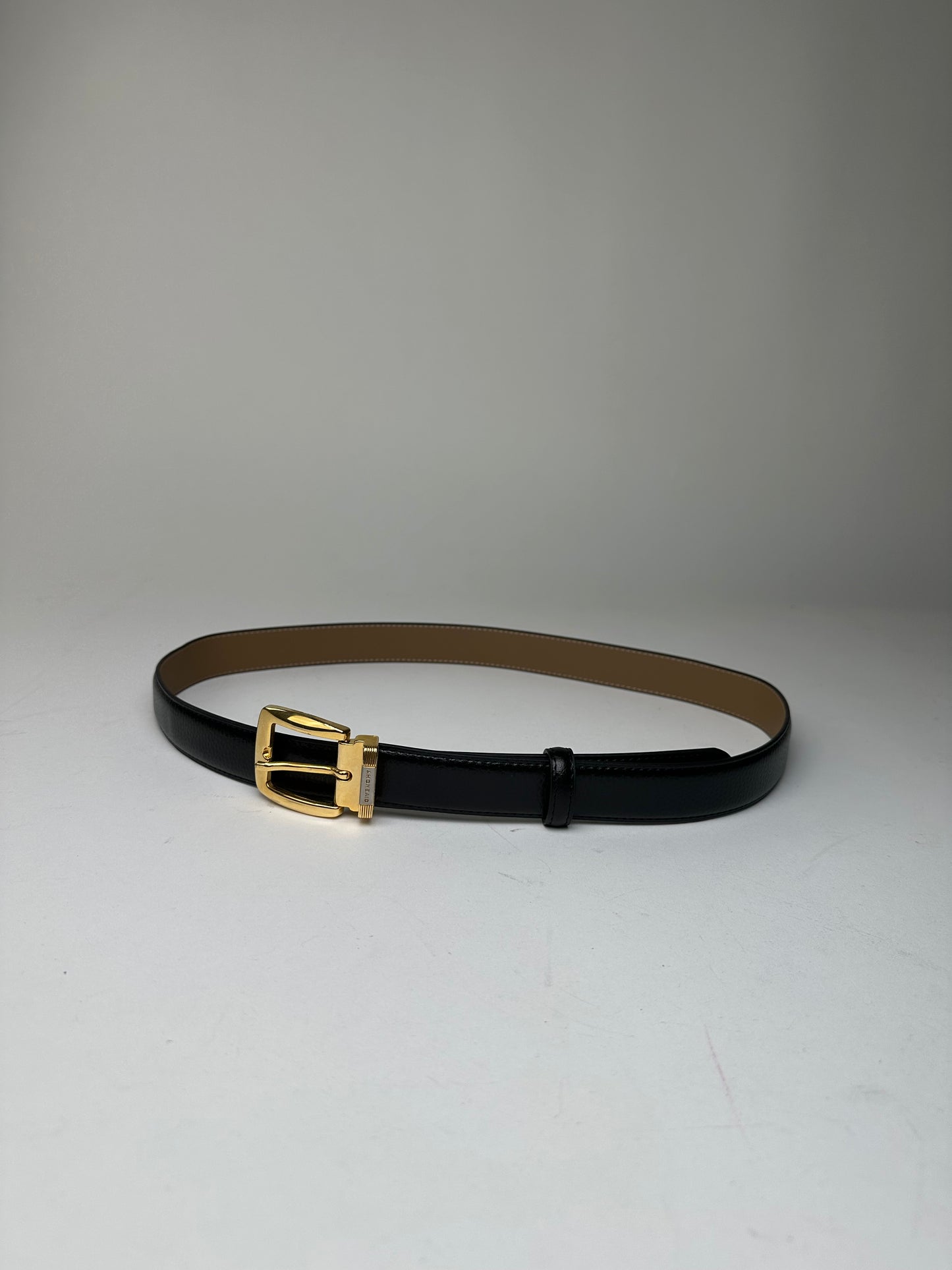 Vintage Givenchy Leather Belt Black 107.5 cm