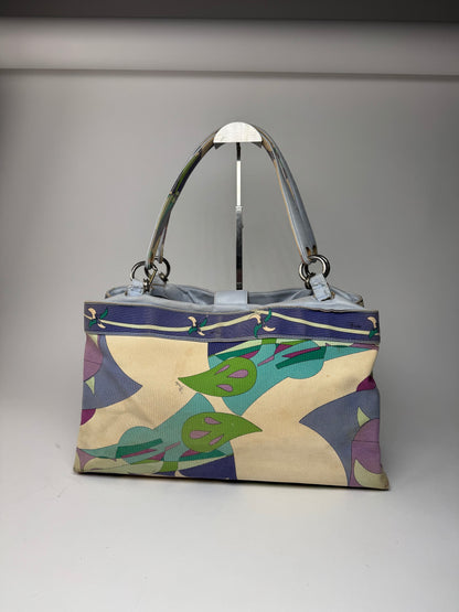 Vintage Emilio Pucci Blue Tone Abstract Handbag