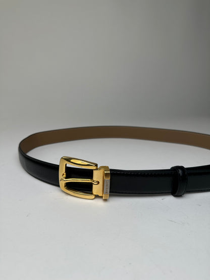 Vintage Givenchy Leather Belt Black 107.5 cm
