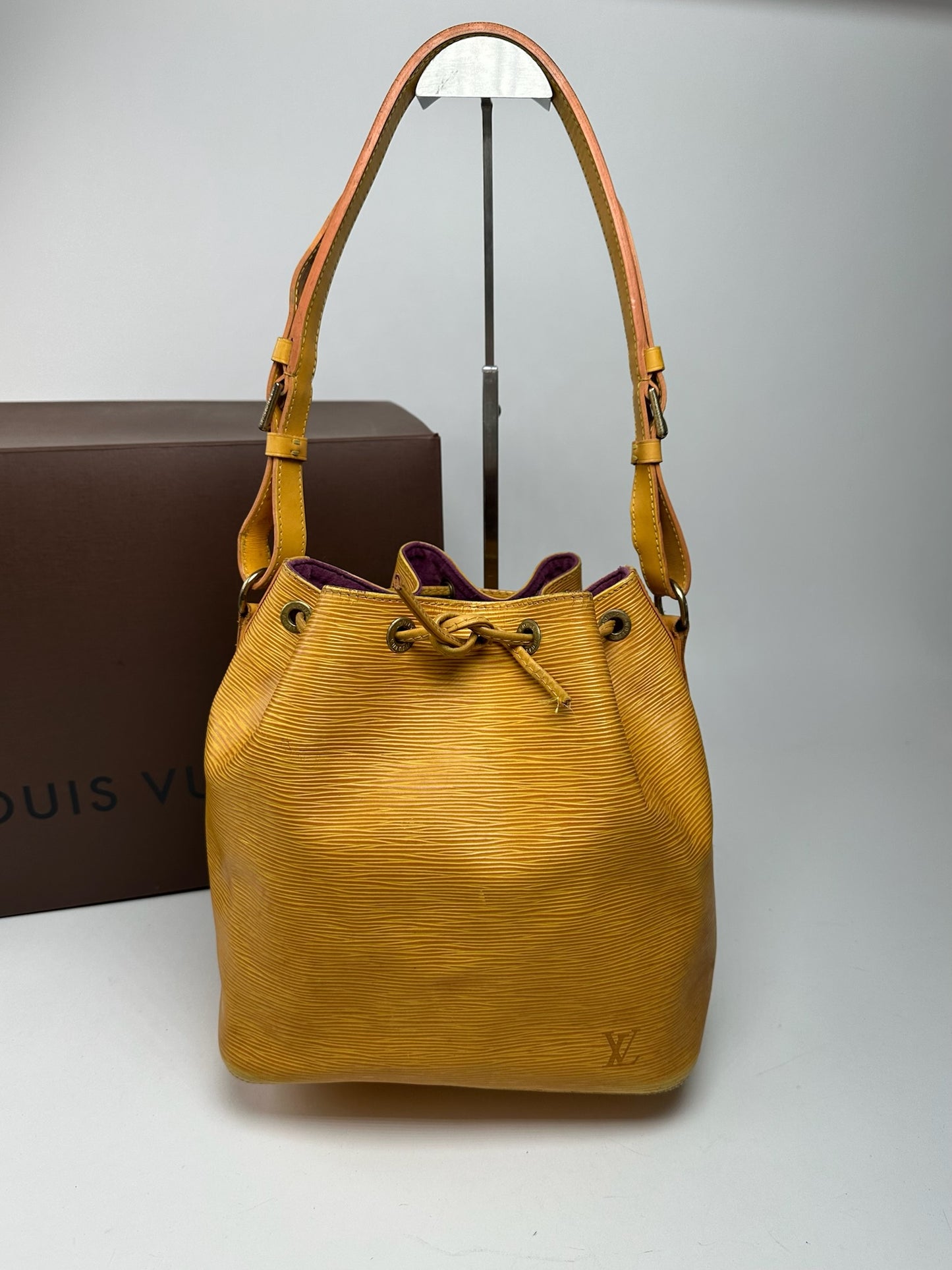 Vintage Louis Vuitton EPI Leather Sac Noe Bag yellow