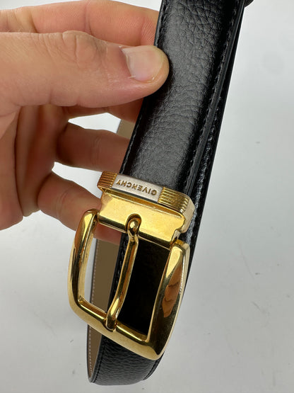 Vintage Givenchy Leather Belt Black 107.5 cm