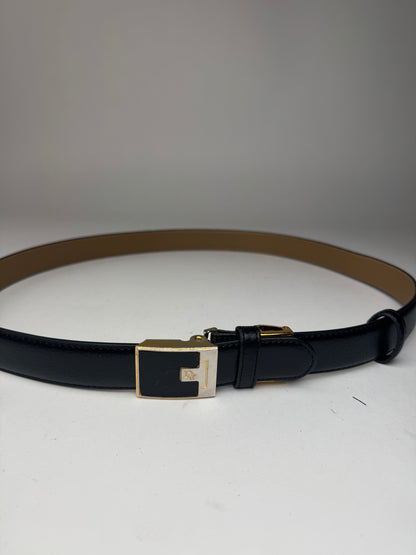 Vintage Dior Leather Belt black