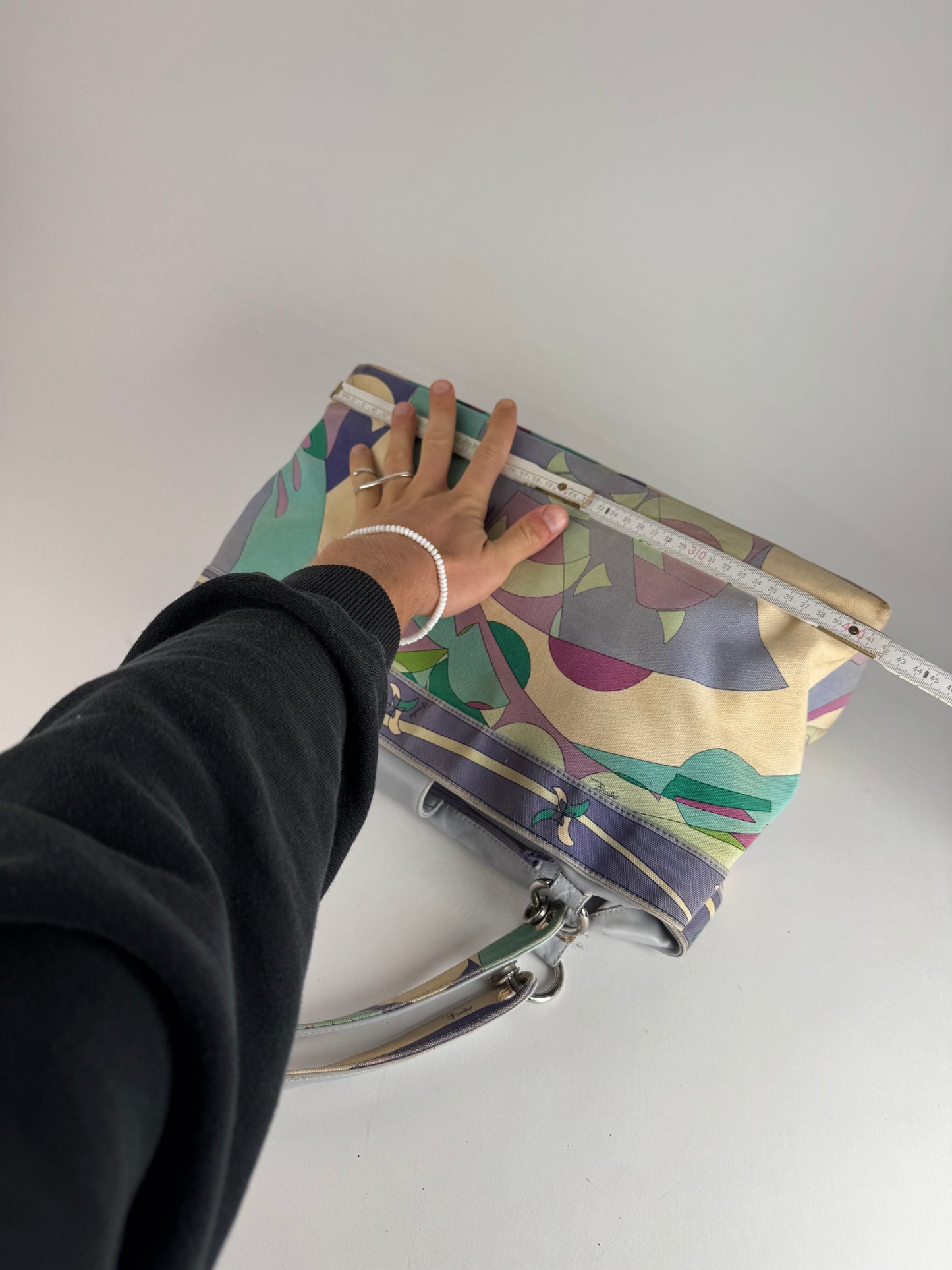 Vintage Emilio Pucci Blue Tone Abstract Handbag