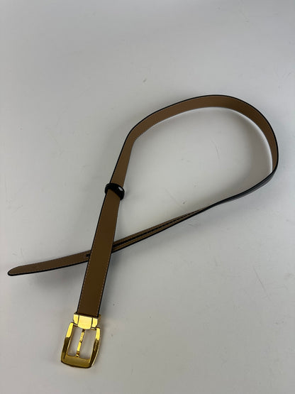 Vintage Givenchy Leather Belt Black 107.5 cm