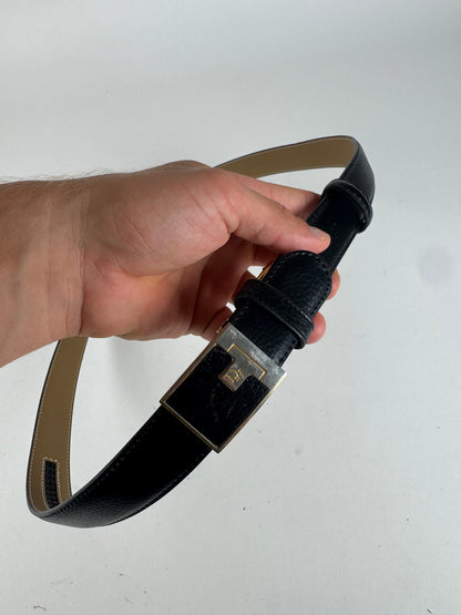 Vintage Dior Leather Belt black