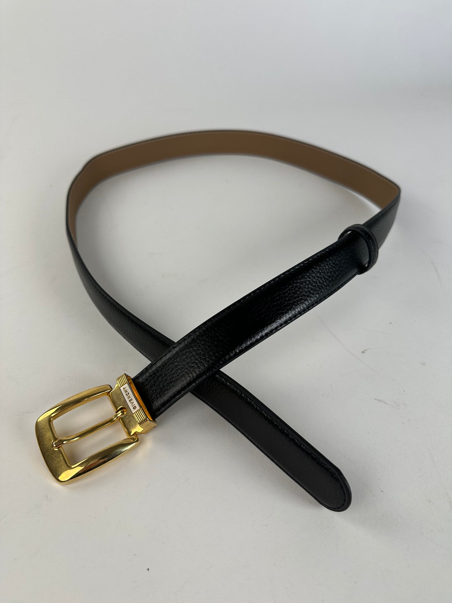 Vintage Givenchy Leather Belt Black 107.5 cm