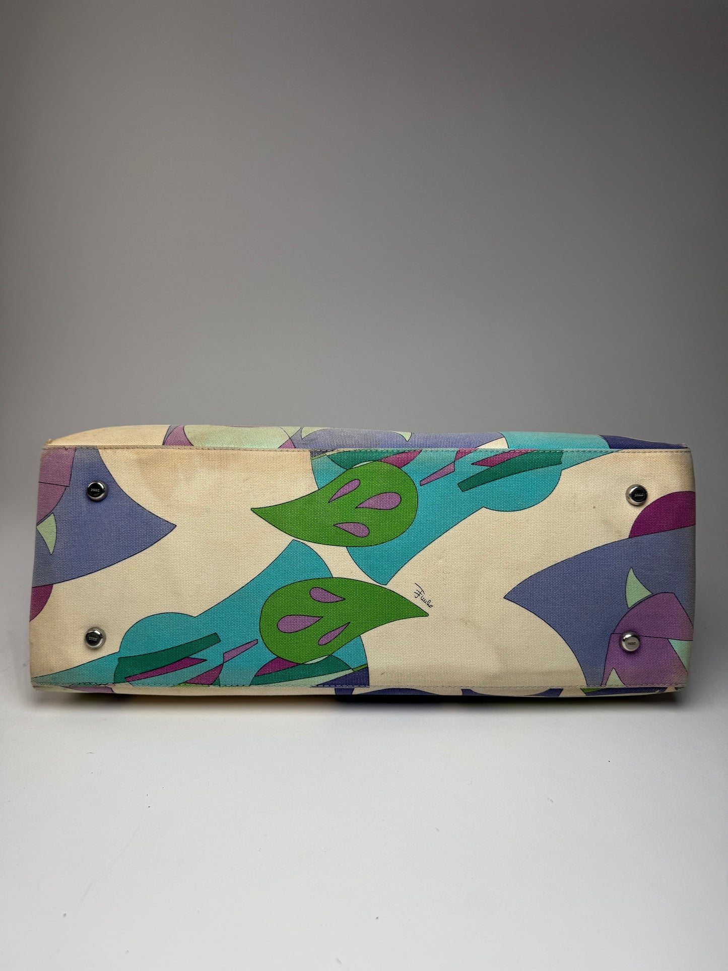 Vintage Emilio Pucci Blue Tone Abstract Handbag