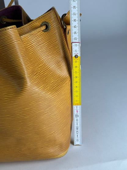 Vintage Louis Vuitton EPI Leather Sac Noe Bag yellow