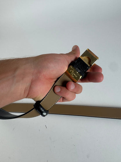 Vintage Dior Leather Belt black
