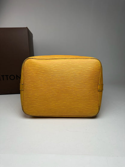 Vintage Louis Vuitton EPI Leather Sac Noe Bag yellow
