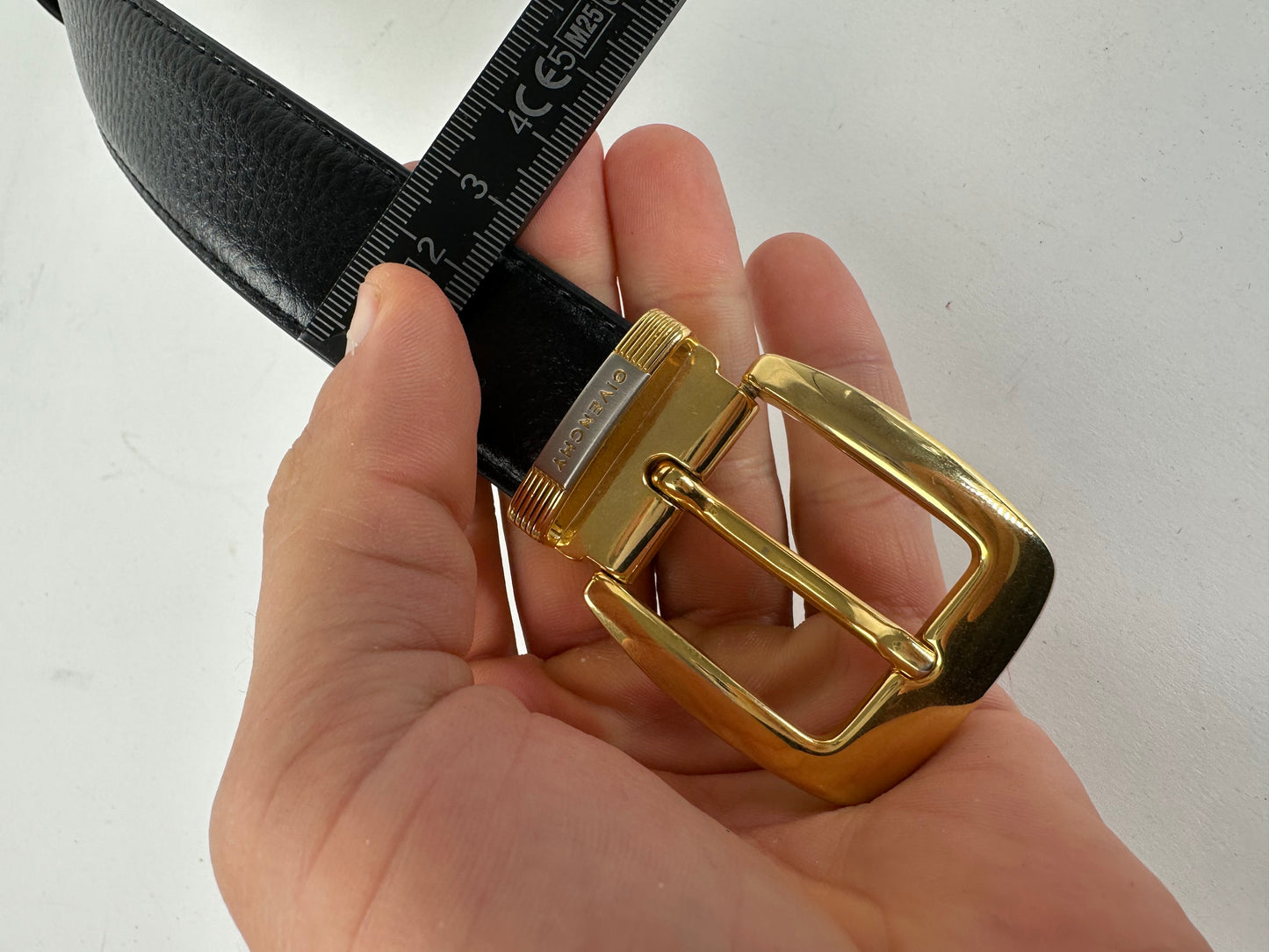 Vintage Givenchy Leather Belt Black 107.5 cm