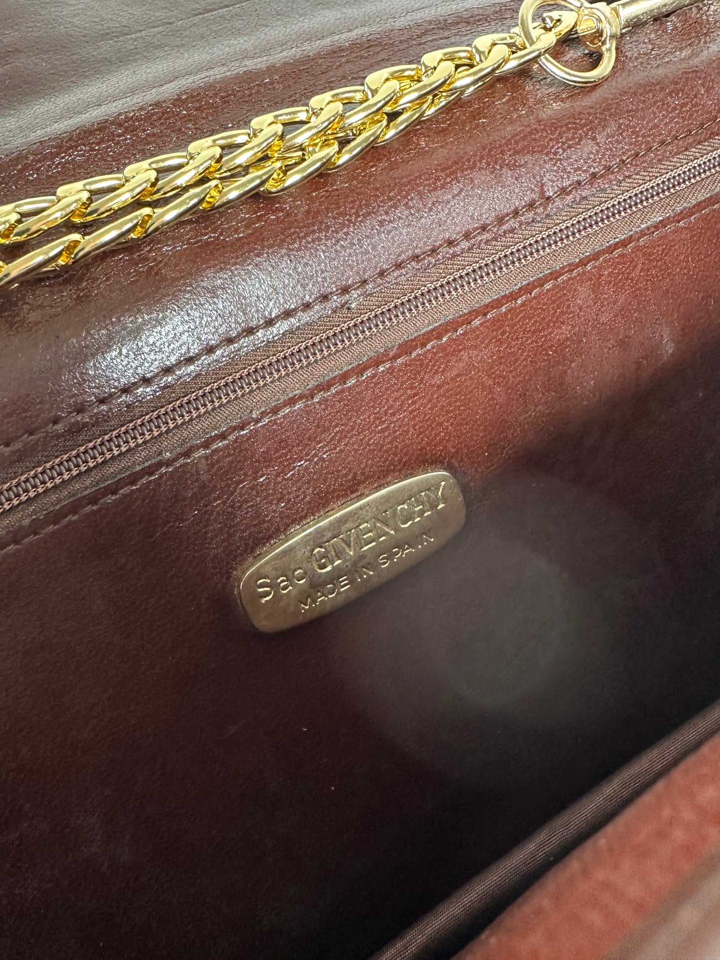 Vintage Givenchy 4G Leather Shoulder Bag Burgundy