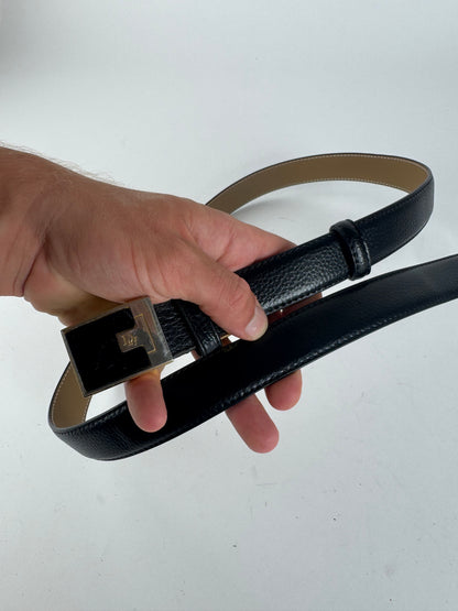 Vintage Dior Leather Belt black