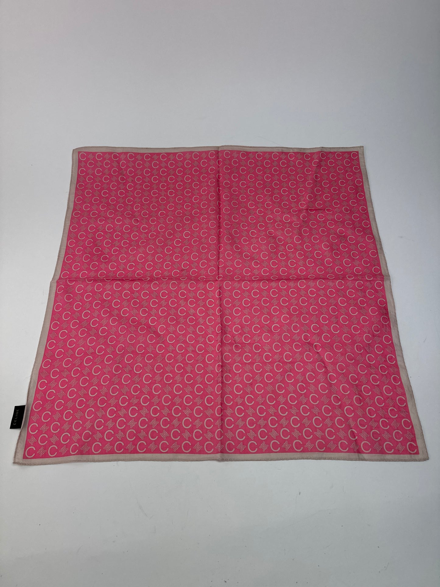 Vintage Celine C Monogram Scarf Pink