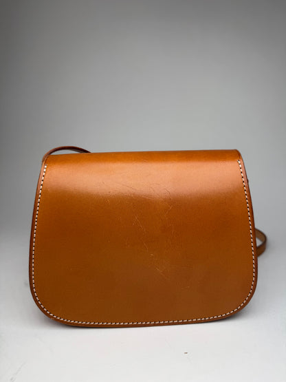 Vintage Courreges Camel Leather Crossbody Bag