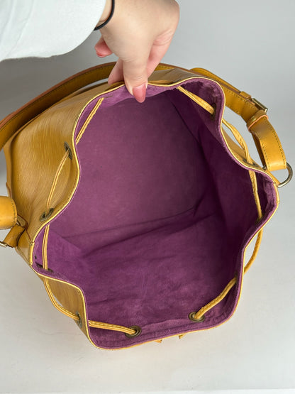 Vintage Louis Vuitton EPI Leather Sac Noe Bag yellow