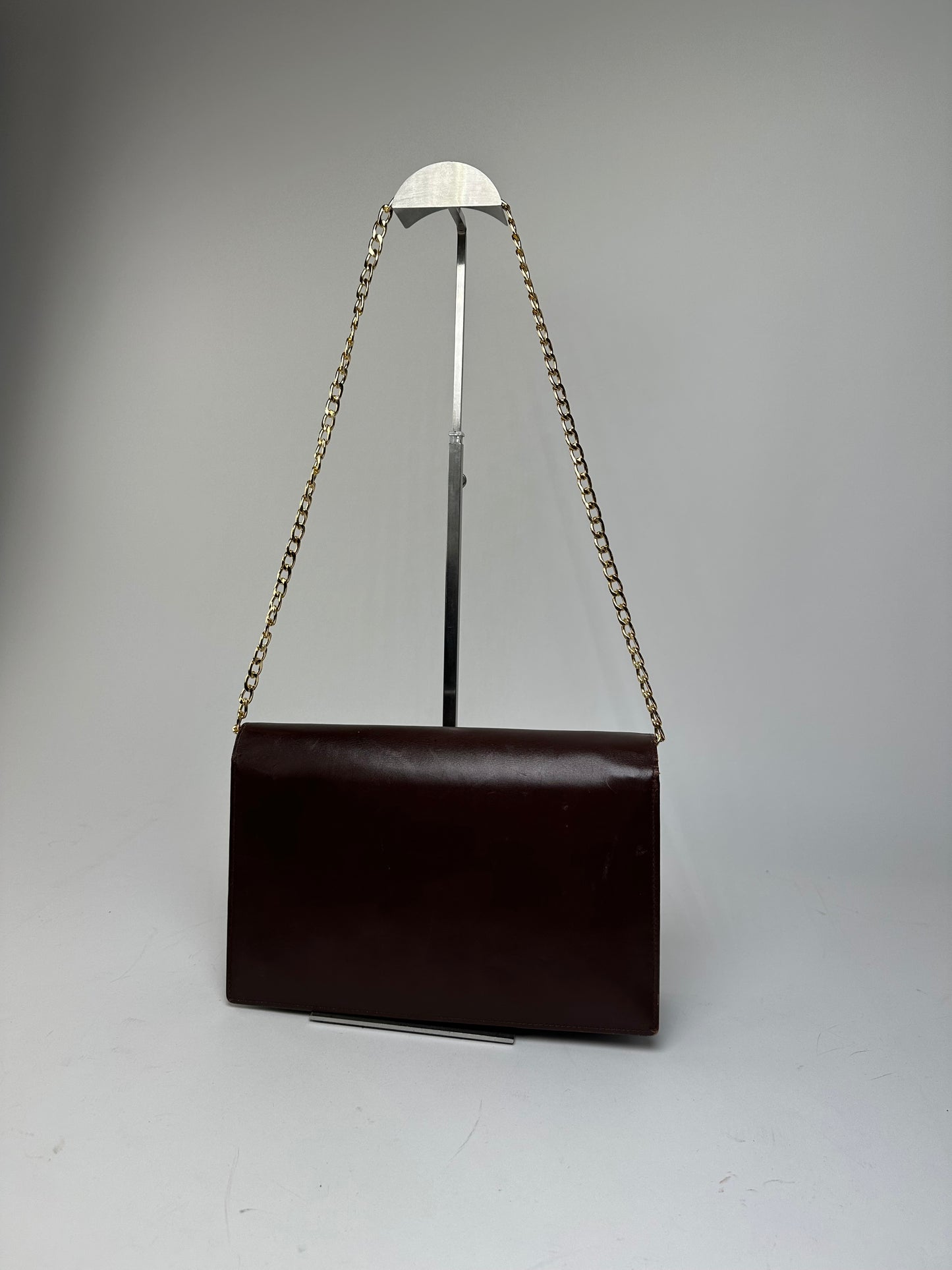 Vintage Givenchy 4G Leather Shoulder Bag Burgundy