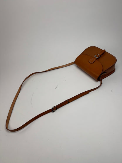Vintage Courreges Camel Leather Crossbody Bag