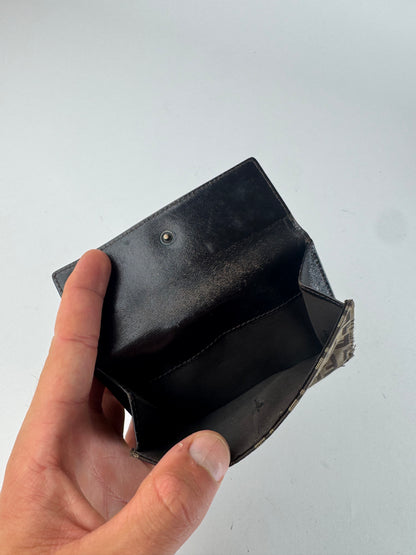 Vintage Fendi Monogram Leather Wallet Brown