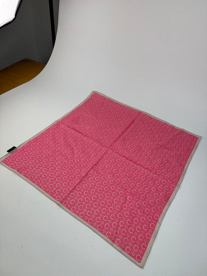Vintage Celine C Monogram Scarf Pink