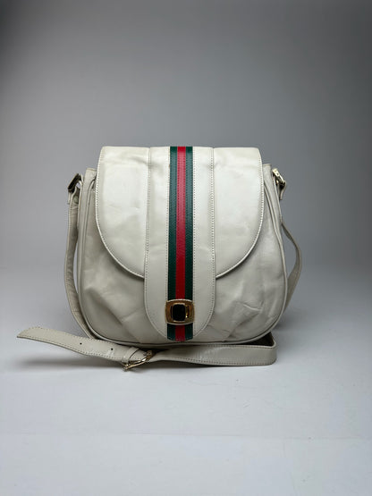 Vintage Gucci leather bag white